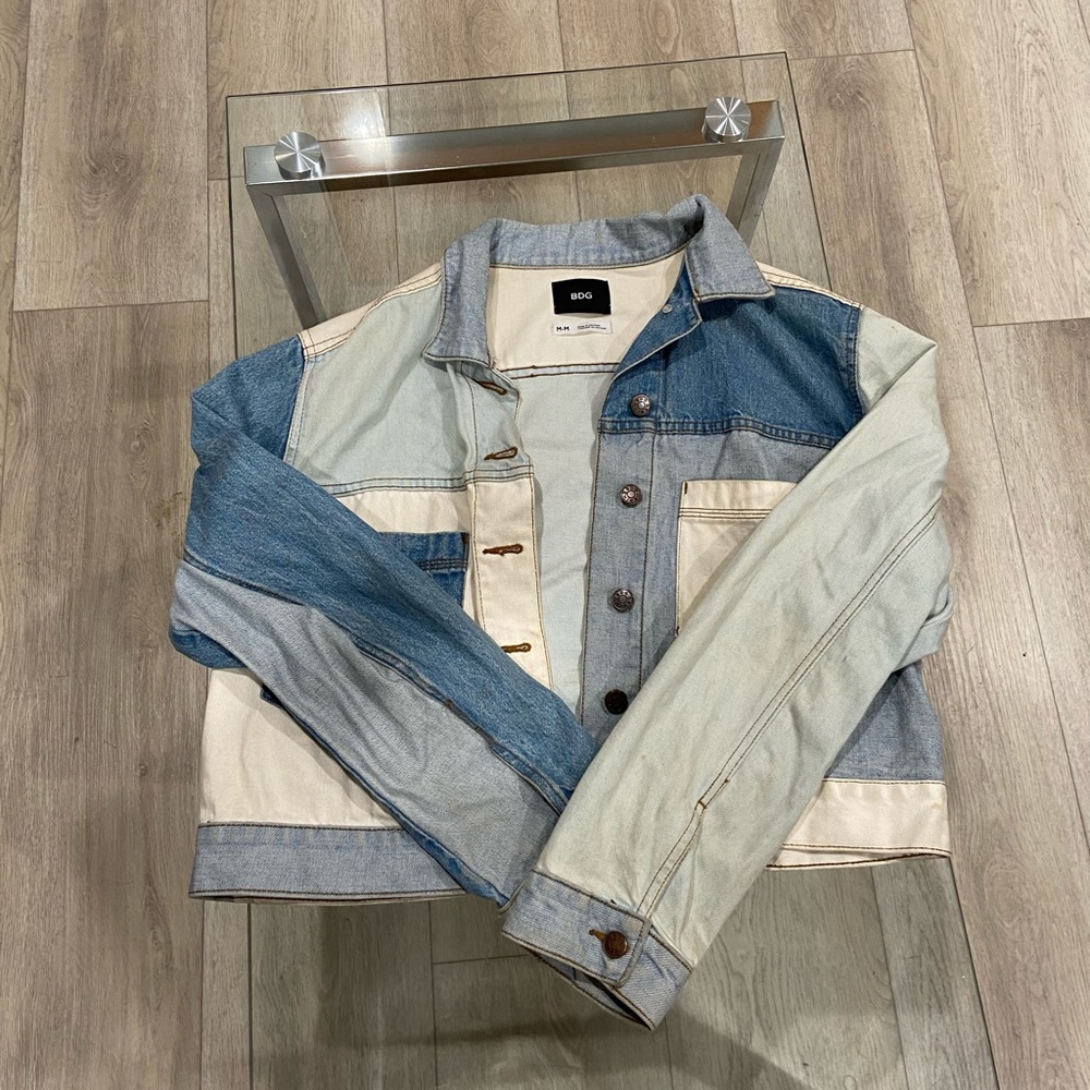 BDG Multicolored patchy denim jacket